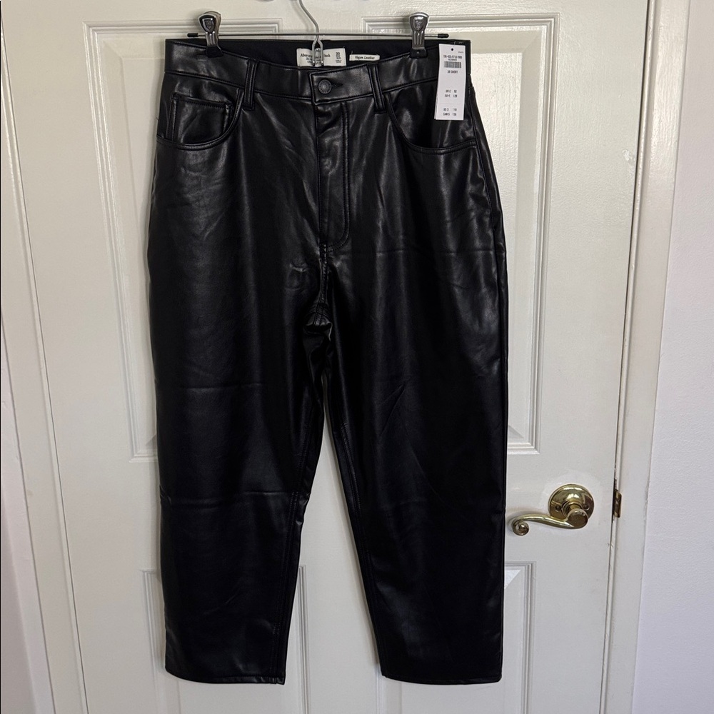 NWT Abercrombie & Fitch vegan leather pants size 30 short (aka 10 short)